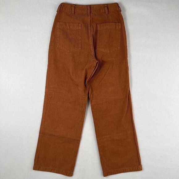 Outerknown Lou Cord Pants Women’s 24 Faded Cedar Brown High Rise Corduroy - Picture 16 of 16